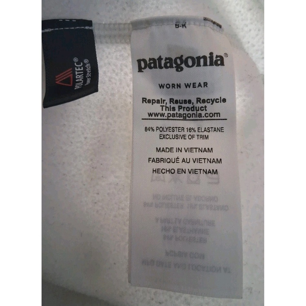 Patagonia Crosstrek 1/4 Zip Pullover Womens Large White Long Sleeve Runner 23835 - Picture 5 of 11